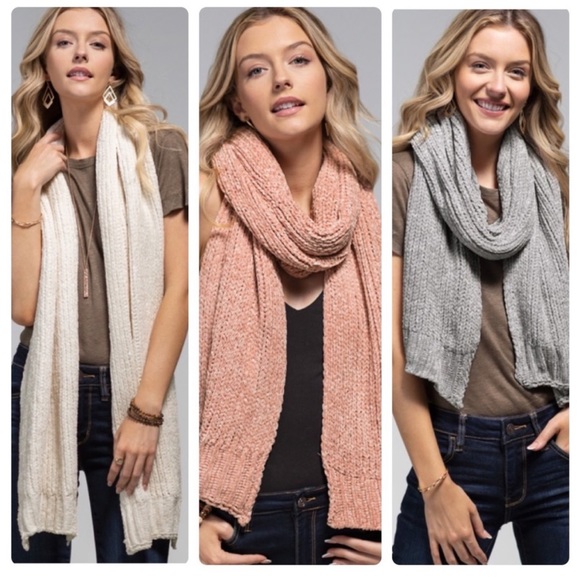 Chenille Oblong Scarf - Picture 5 of 5